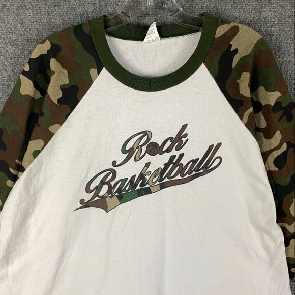 Vintage Pro‎ Club Shirt Men's 2XL 3/4 Sleeve Camouflage Comfort Rock Basketball - Picture 7 of 8